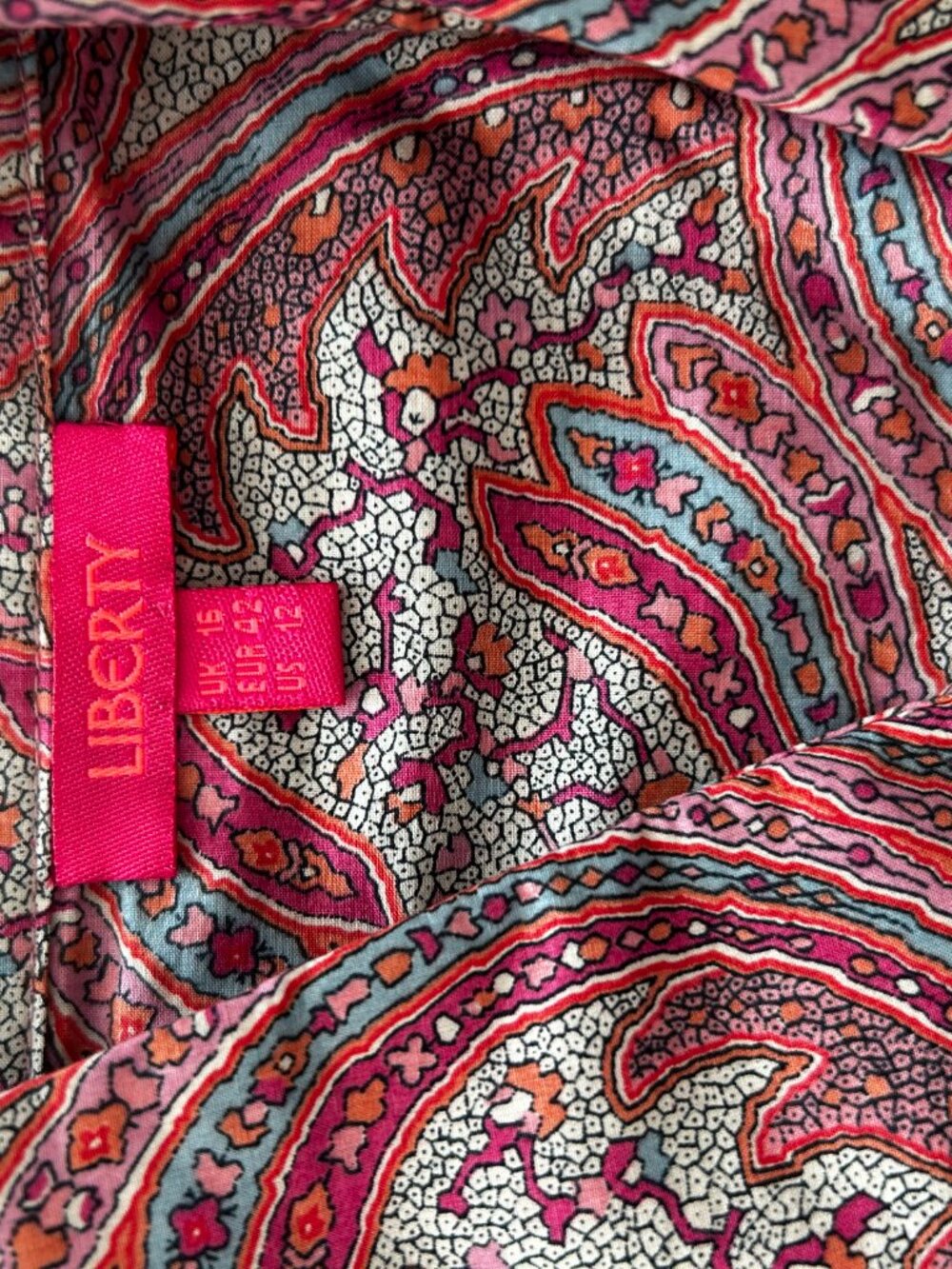 Rare Liberty London "Felix and Isabella" Paisley Embroidered Blouse, US12 - Picture 3 of 5